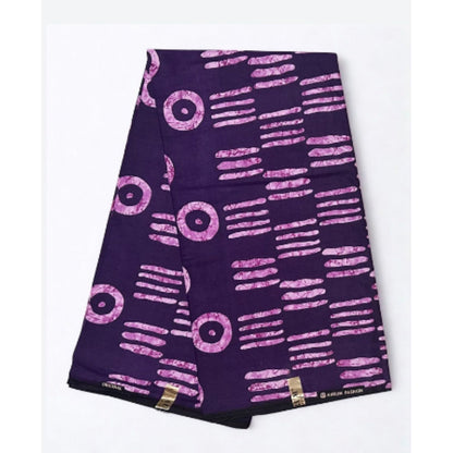 African Print Fabric/ Ankara - Shades of Purple 'Evening Proverbs', YARD or WHOLESALE