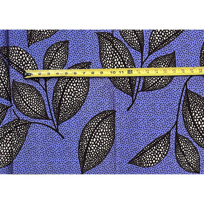 African Print Fabric/Ankara - Purple, Brown "Midnight in Mali" Design, 1 Yard