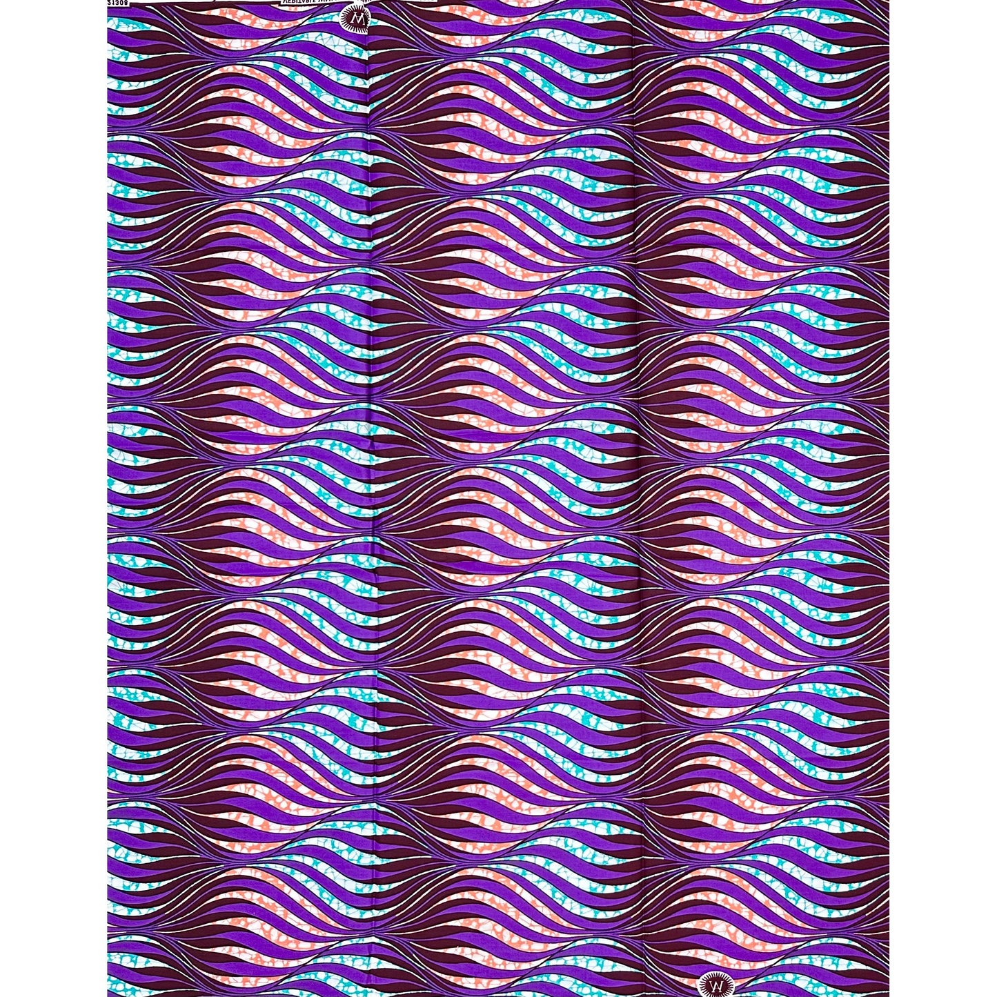 African Print Fabric/ Ankara - Pink, Blue, Purple "Too Many Compliments" Design, 1 Yard