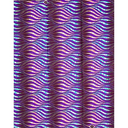 African Print Fabric/ Ankara - Pink, Blue, Purple "Too Many Compliments" Design, 1 Yard