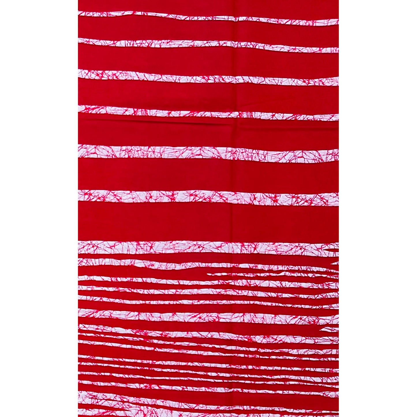 African Print Fabric/ Ankara - Red, White 'No Further Discussion' Design, YARD or WHOLESALE