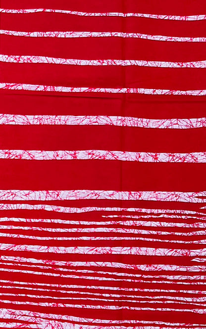 African Print Fabric/ Ankara - Red, White 'No Further Discussion' Design, YARD or WHOLESALE