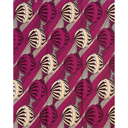 African Print Fabric/ Ankara - Plum, Brown, Beige “Okan Elegance', 1 YARD