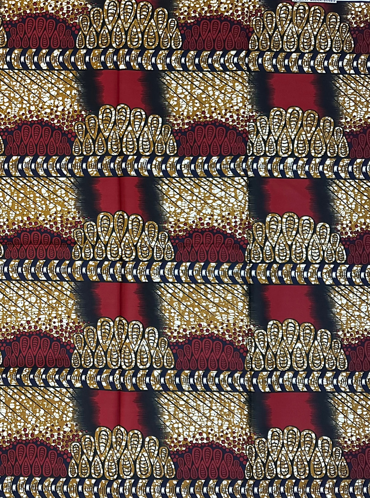 African Print Fabric/ Ankara - Brown, Rust 'Legacy in Layers', 1 YARD