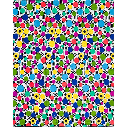 African Print Fabric/ Ankara - Multicolored 'The Group Chat', YARD or WHOLESALE