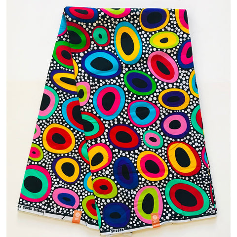 African Print Fabric/ Ankara - Multicolored 'Shabina’s Gems’ YARD or WHOLESALE