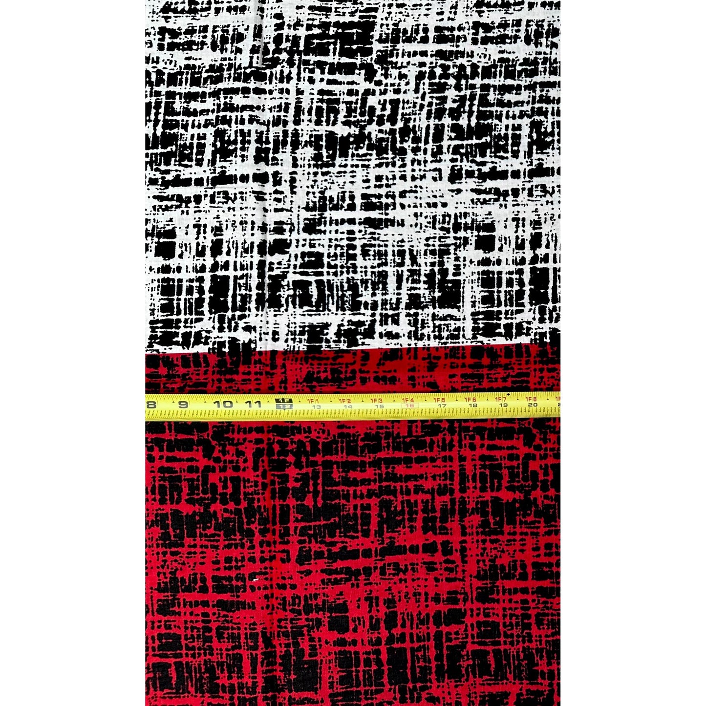 African Print Fabric/ Ankara - Red, White, Black 'Scatter Line' Design, YARD or WHOLESALE