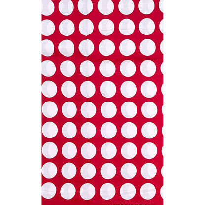 African Print Fabric/ Ankara - Red, White 'Polka Dot' Design, YARD or WHOLESALE
