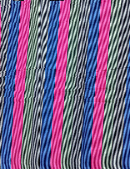 African Print Fabric/ Ankara - Pink, Green, Blue 'Good Company', YARD or WHOLESALE
