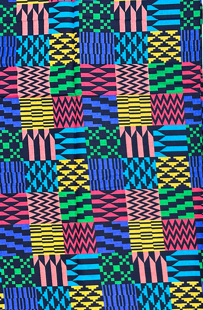 African Print Fabric/ Ankara - Multicolored 'Everybody Owes Her A Favor', YARD or WHOLESALE