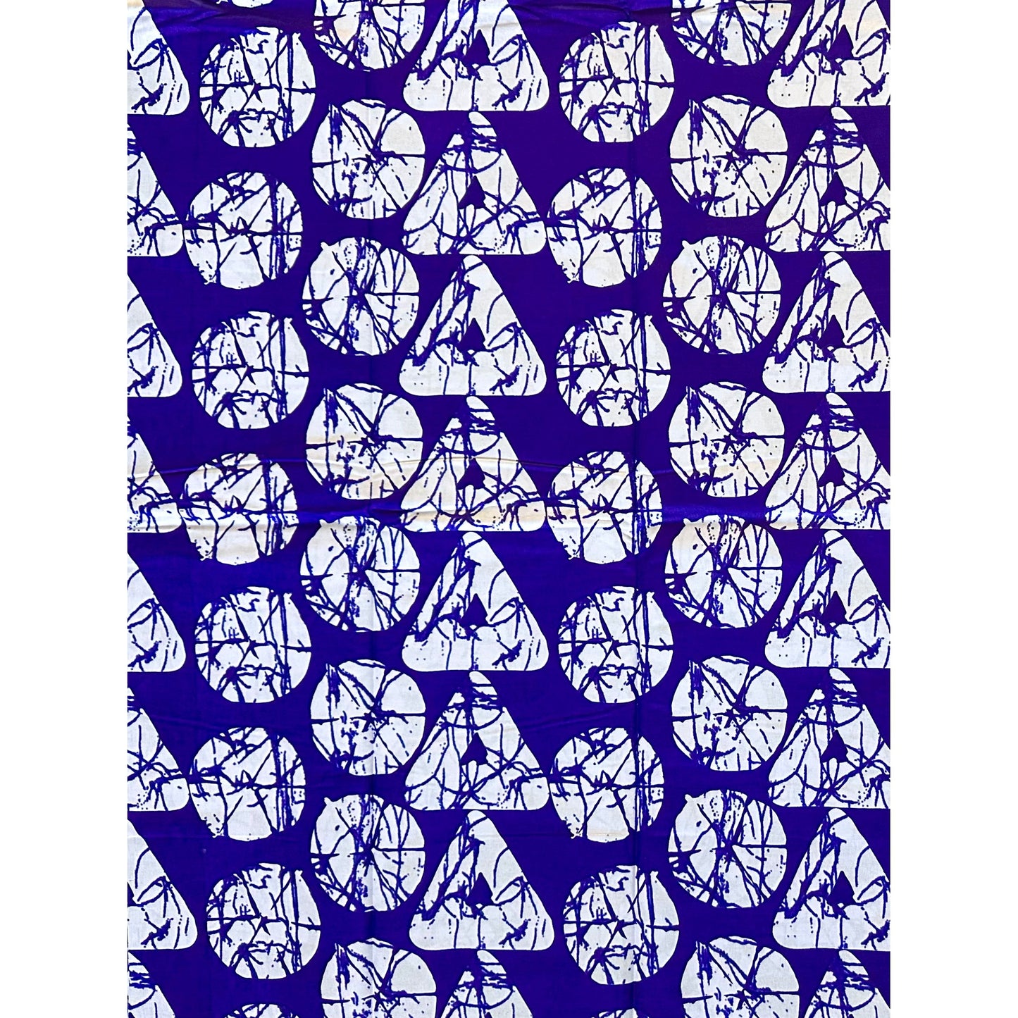 African Print Fabric/ Ankara - Shades of Blue 'House of Sankofa' Design, YARD or WHOLESALE