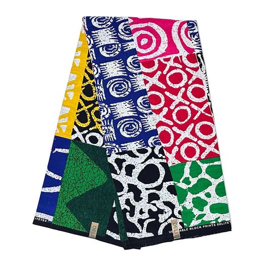 African Print Fabric/ Ankara - Multicolored 'The Coolest Auntie in Lagos', YARD or WHOLESALE