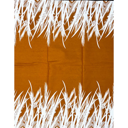 African Print Fabric/ Ankara - Sienna, White "Oriri Rise", YARD or WHOLESALE