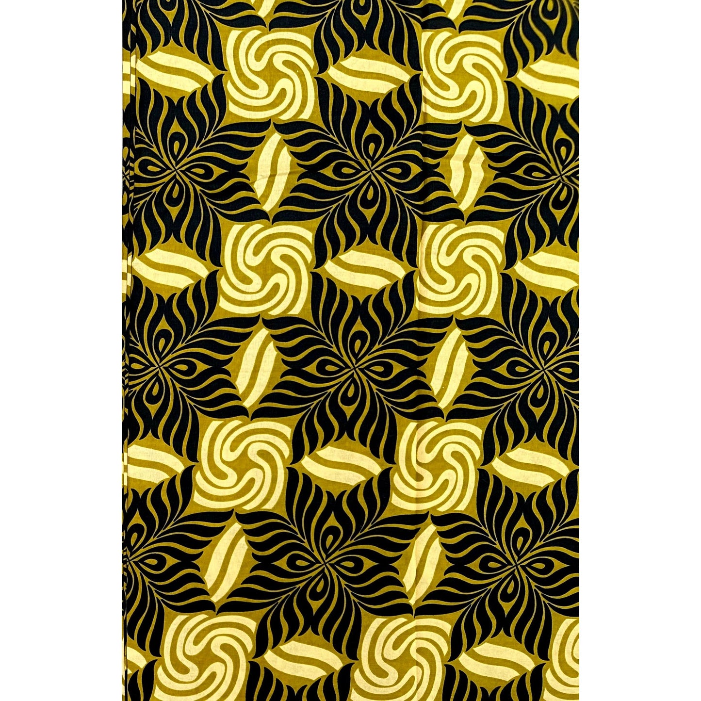 African Print Fabric/ Ankara - Olive Green, Black, Beige 'Plenty Pepper' Design, YARD or WHOLESALE