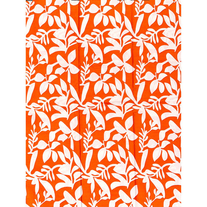 African Print Fabric/ Ankara - Orange, White 'Kioni Flora', Per Yard or Wholesale