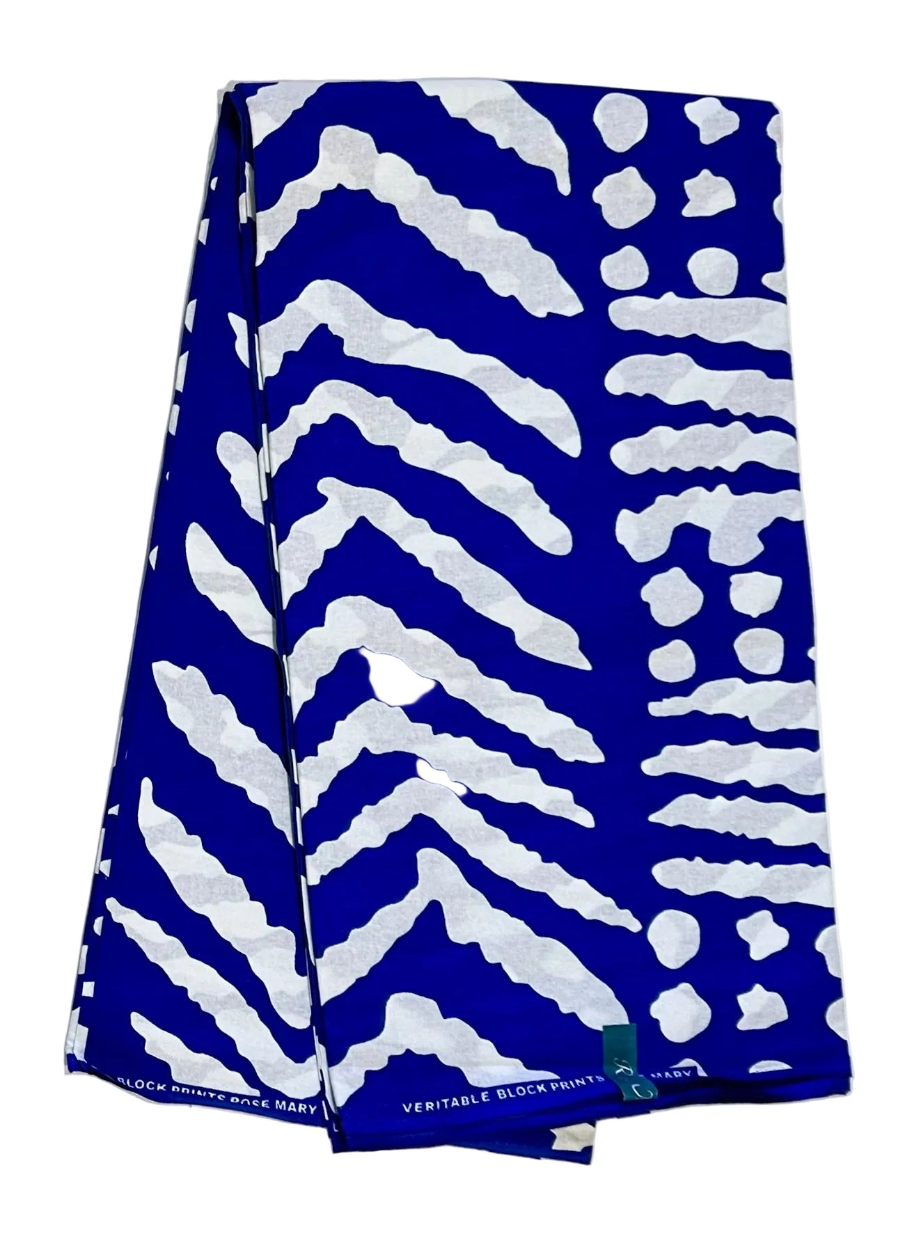 African Print Fabric/ Ankara - Blue, White 'Blue Intent', Per Yard or Wholesale