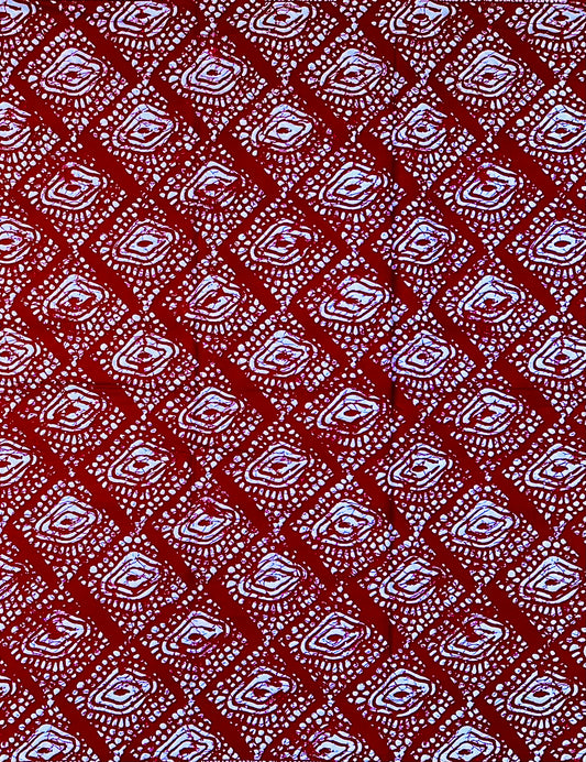 African Print Fabric/ Ankara - Dark Red 'Eyes Do Not Lie' Design, YARD or WHOLESALE