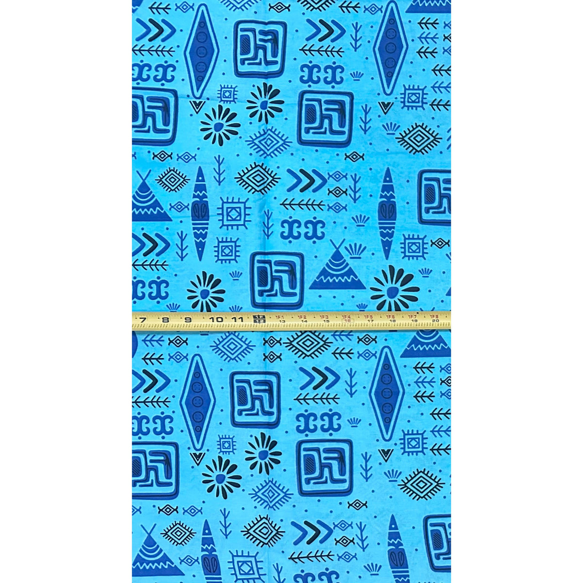 African Print Fabric/ Ankara - Blue, Black 'Say It Without Words', YARD or WHOLESALE