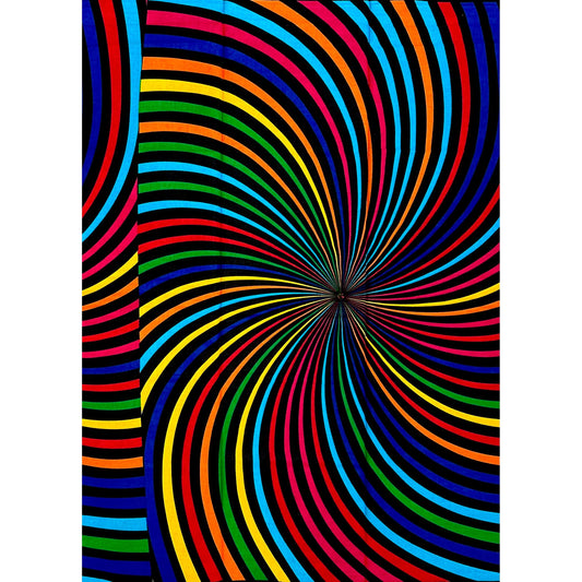 African Print Fabric/ Ankara - Rainbow "HypnoZulu", YARD or WHOLESALE