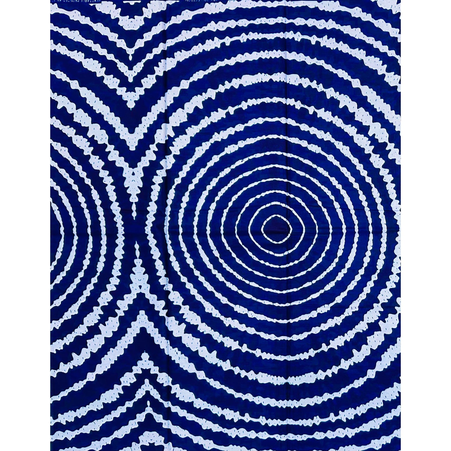 African Print Fabric/ Ankara - Shades of Blue, ‘Bahari Wave' YARD or WHOLESALE