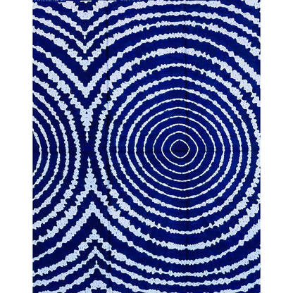 African Print Fabric/ Ankara - Shades of Blue, ‘Bahari Wave' YARD or WHOLESALE