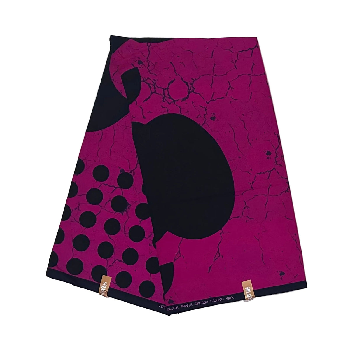 African Print Fabric/ Ankara - Magenta, Black "Big Apple", YARD or WHOLESALE