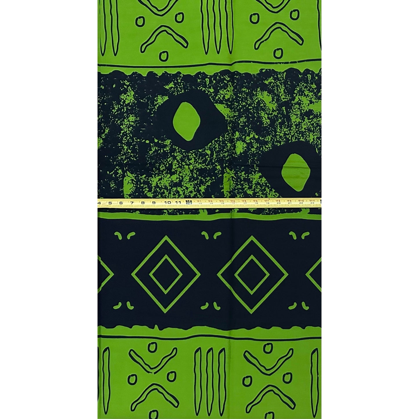 African Print Fabric/Ankara - Green, Black ‘Good Trouble Only' Design, YARD or WHOLESALE