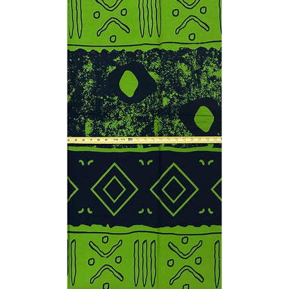 African Print Fabric/Ankara - Green, Black ‘Good Trouble Only' Design, YARD or WHOLESALE