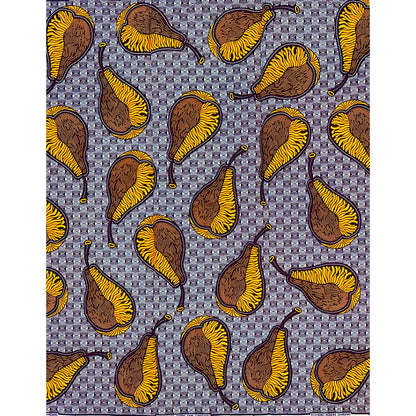 African Print Fabric/ Ankara - Orange, Brown "Season of Plenty", YARD or WHOLESALE