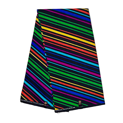 African Print Fabric/ Ankara - Multicolored 'Side Swipe', YARD or WHOLESALE