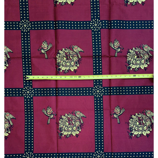 African Print Fabric/ Ankara - Brown, Beige, Black 'Mapendo Check', 1 Yard