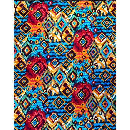African Print Fabric/ Ankara - Multicolored 'The Fifth Masquerade', YARD or WHOLESALE