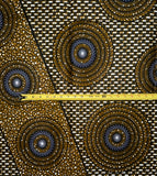 African Print Fabric/ Ankara - Brown, Navy ‘Lethabo', 1YARD