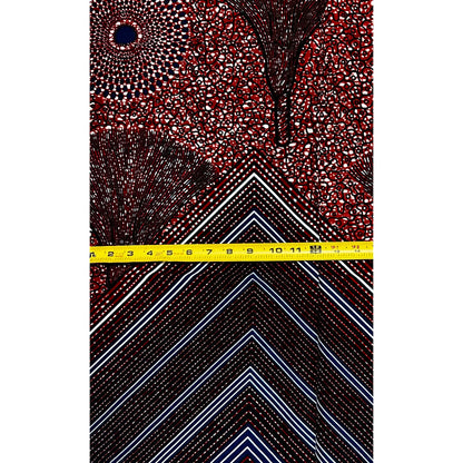 African Print Fabric/ Ankara - Brown, Navy, Black 'Anya Anyanwụ', 1 YARD