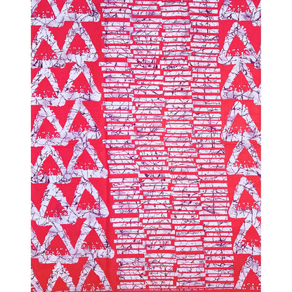 African Print Fabric/ Ankara - Pink, Purple 'Ìkéde Signal', Per YARD or WHOLESALE