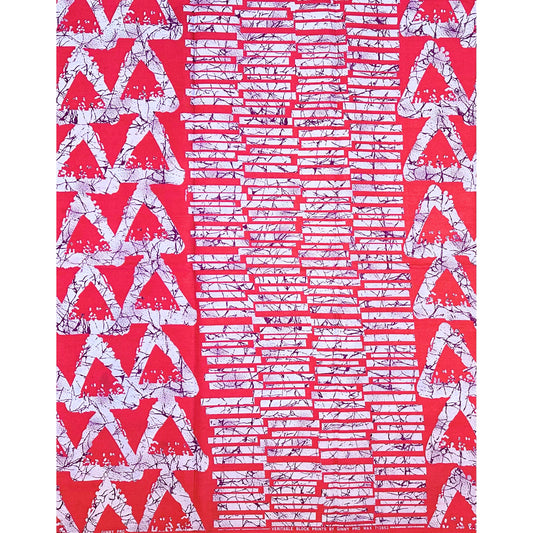 African Print Fabric/ Ankara - Pink, Purple 'Ìkéde Signal', Per YARD or WHOLESALE