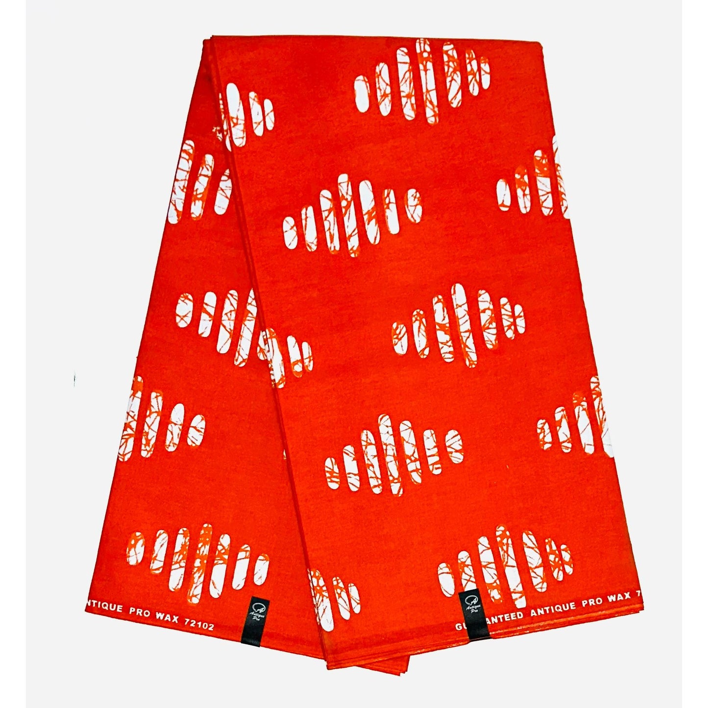 African Print Fabric/ Ankara - Red, White 'Fire Morse' Design, YARD or WHOLESALE