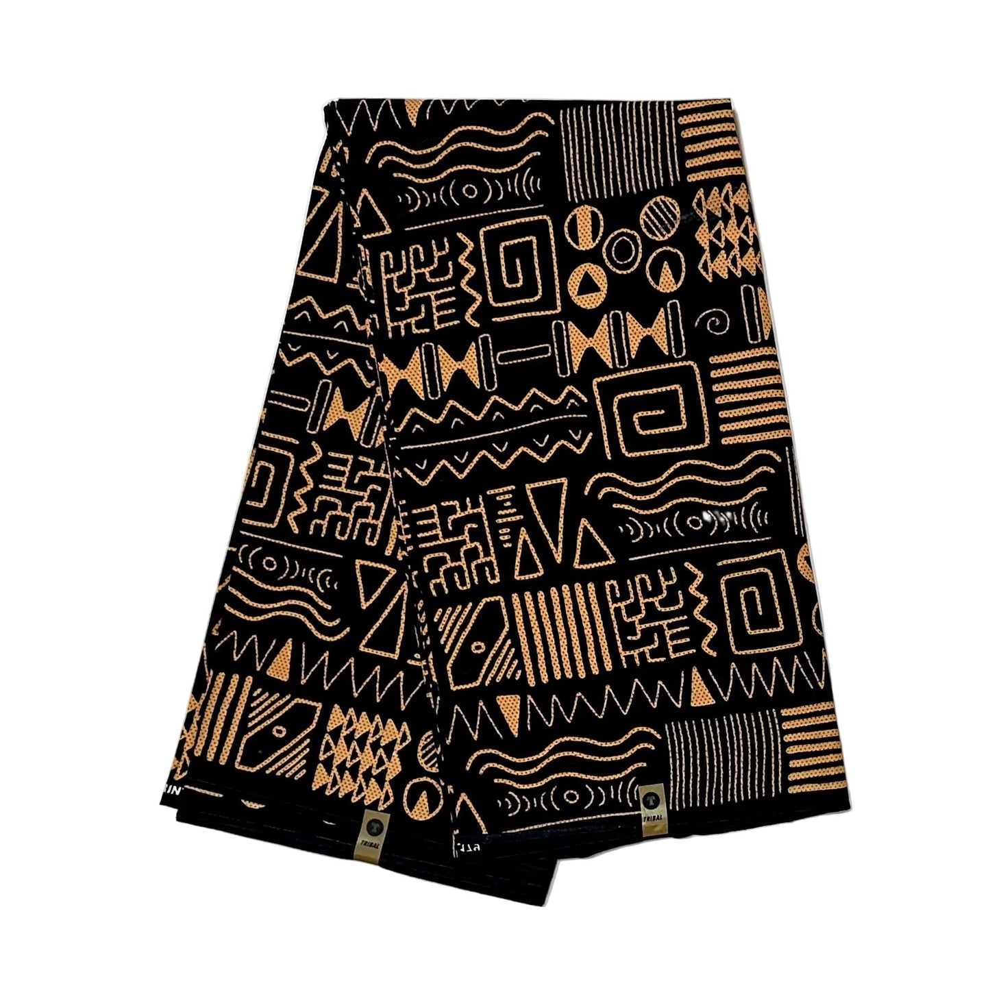 African Print Fabric/ Ankara - Black, Brown "Pass It Down", YARD or WHOLESALE