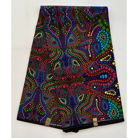 African Print Fabric/ Ankara - Multicolored 'Abeni Mystic’ YARD or WHOLESALE