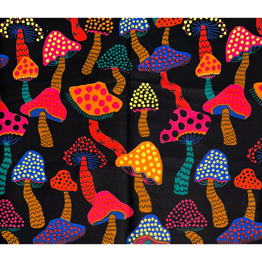 African Print Fabric/ Ankara - Black, Blue, Orange, Yellow, Brown, Teal 'Isokan' Design, YARD or WHOLESALE