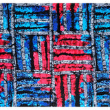 African Print Fabric/ Ankara - Blue, Red, Gray, Black 'Uhuru Nija' YARD or WHOLESALE