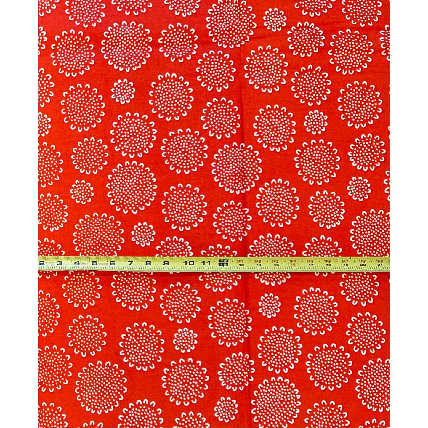 African Print Fabric/ Ankara - Orange, White 'Floral Soft Life', Per Yard or Wholesale