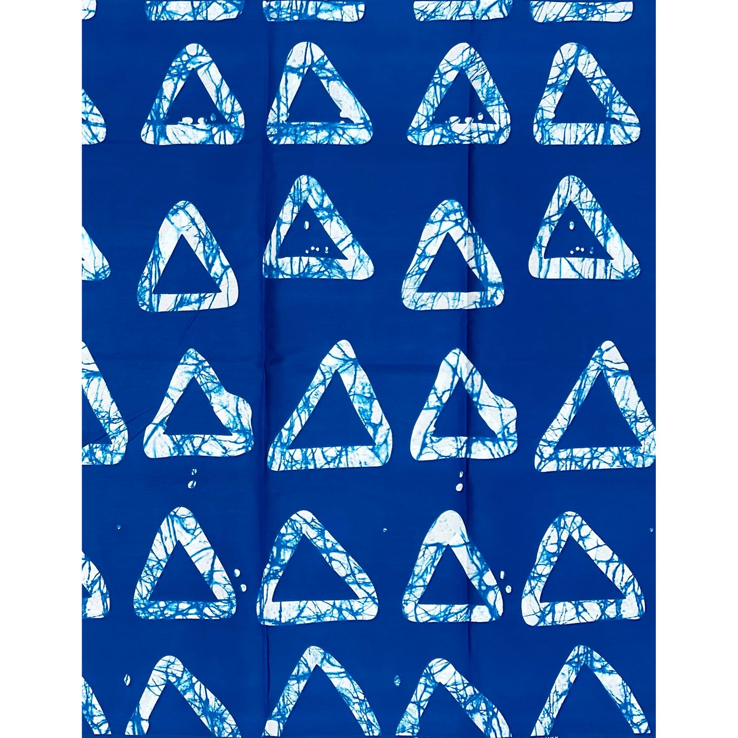 African Print Fabric/ Ankara - Blue, White 'Adire Sky', Per Yard or Wholesale