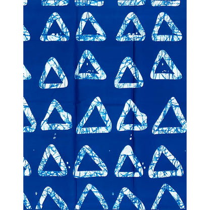 African Print Fabric/ Ankara - Blue, White 'Adire Sky', Per Yard or Wholesale