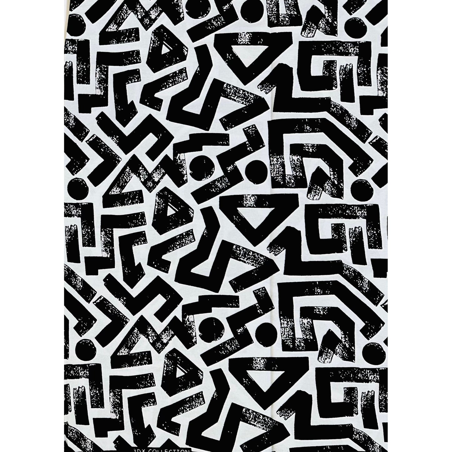 African Print Fabric/ Ankara - White, Black 'Ase Lines’, YARD or WHOLESALE