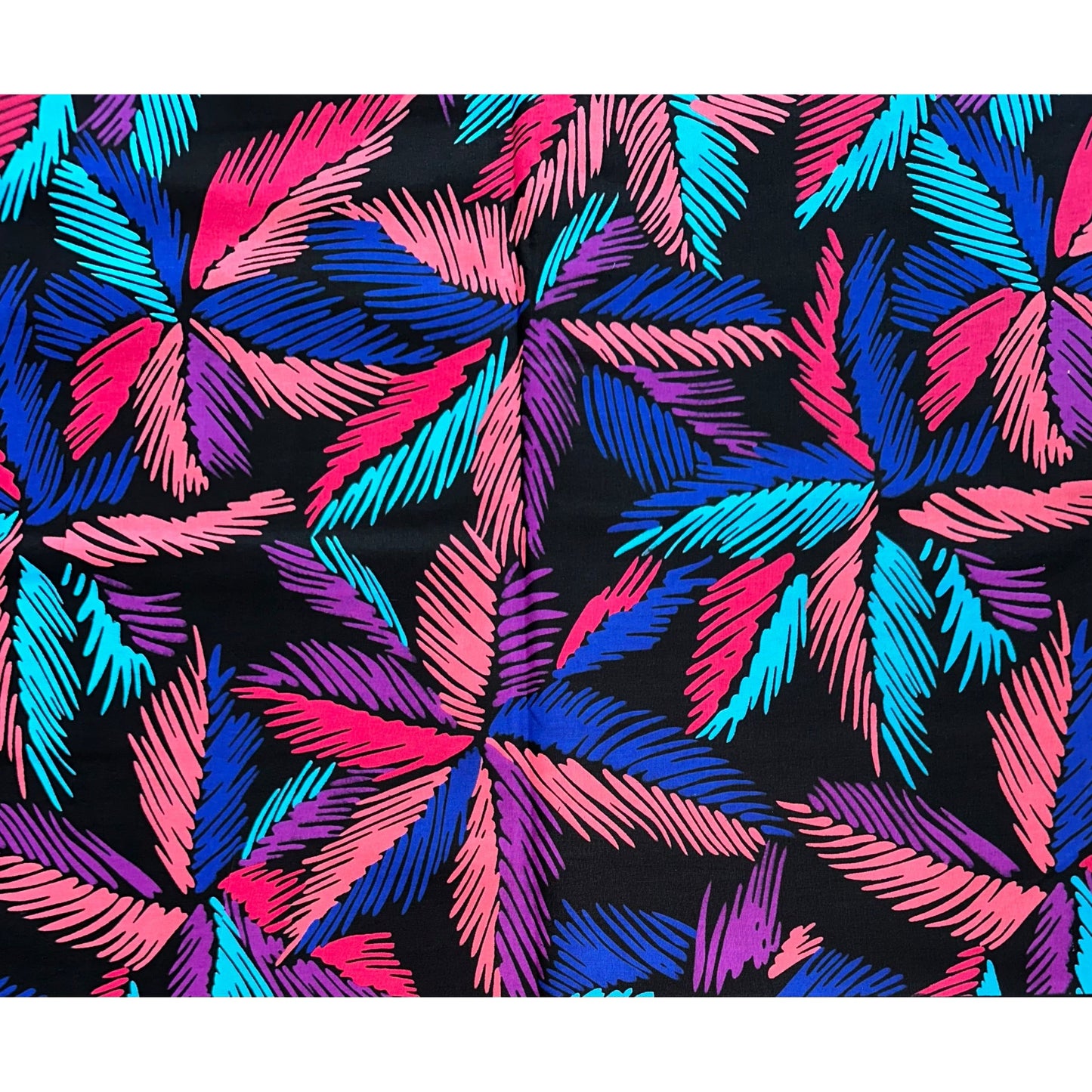 African Print Fabric/ Ankara - Pink, Blue, Purple, Black 'Mosaic of Mombasa' Design, YARD or WHOLESALE