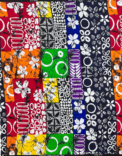 African Print Fabric/ Ankara - Multicolored 'Beautiful Chaos', YARD or WHOLESALE