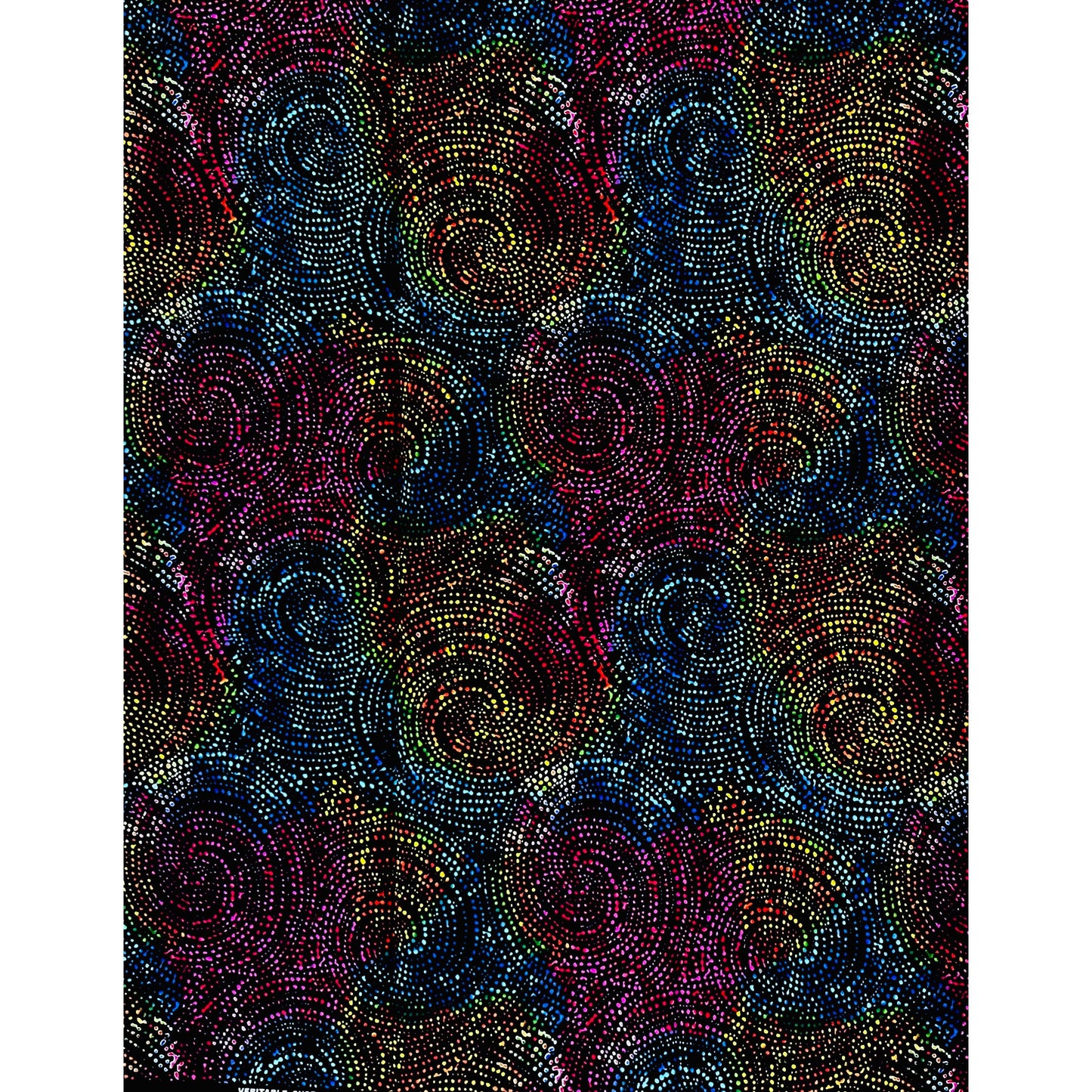 African Print Fabric/ Ankara - Blue, Black, Yellow, Pink 'Onyx Aurora' Design, YARD or WHOLESALE