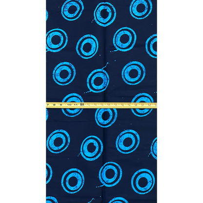 African Print Fabric/ Ankara - Shades of Blue 'The B-Side' Design, Yard or Wholesale