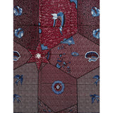 African Print Fabric/ Ankara - Brown, Blue 'Kaleidoscope,' YARD